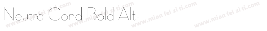 Neutra Cond Bold Alt字体转换